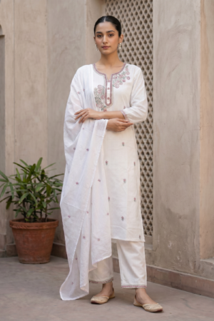Manahil block print cotton suit set